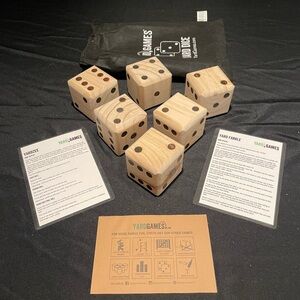 Wooden Dice Set - Natural Tan